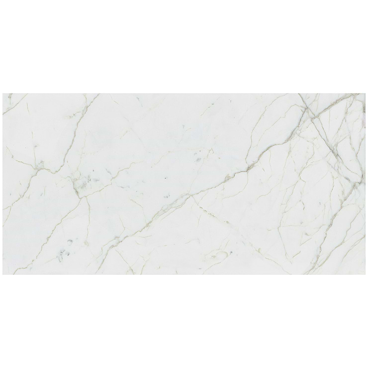 TileBarXL Marmi Slim White Calacatta 30"x60" Polished Porcelain Slab