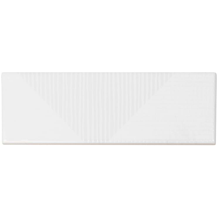 Enigma White 2x8 Polished Ceramic Tile