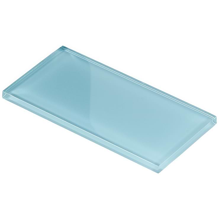 Loft Turquoise 3x6 Polished Glass Subway Wall Tile