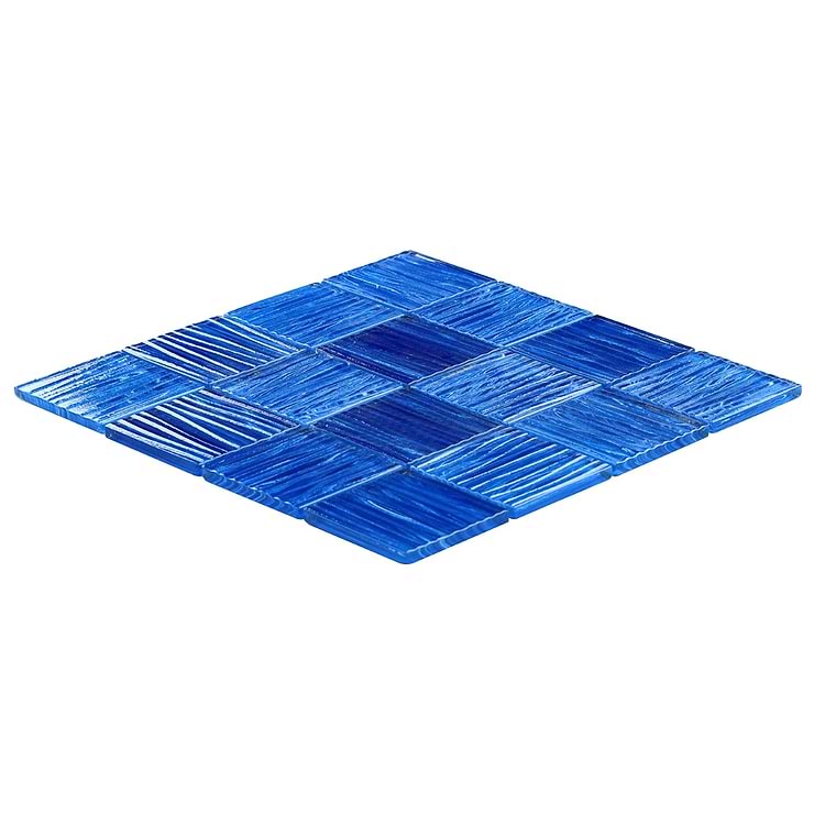 Bimini Cobalt 3x3 Polished Glass Mosaic