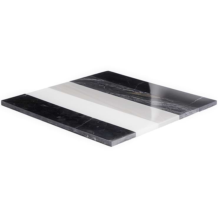 Arc Linear Night 12x12 Polished Marble by Elizabeth Sutton