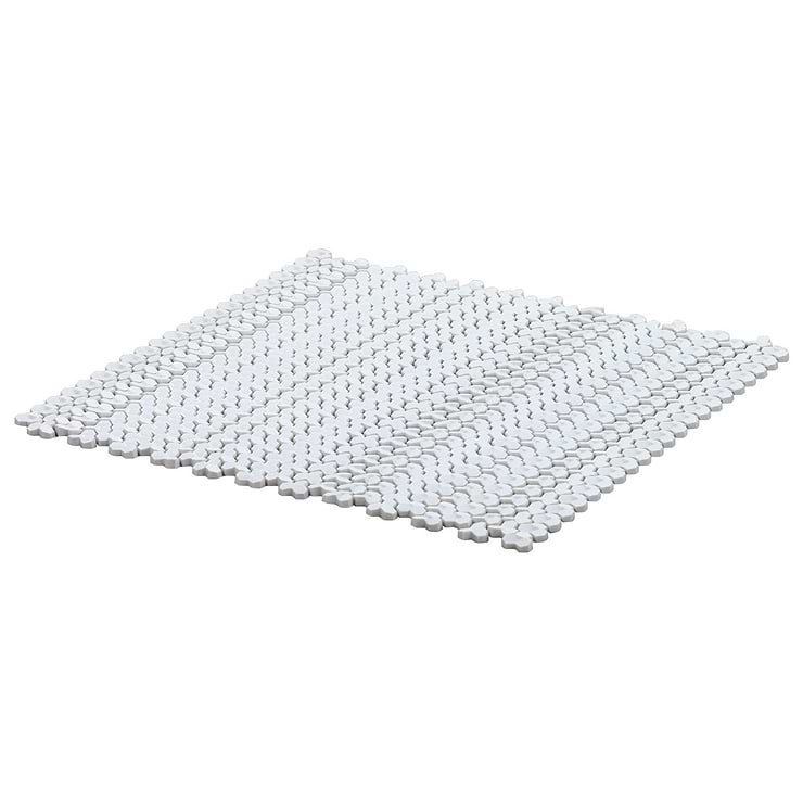 Sound Echo 3D White Resin Mosaic Tile