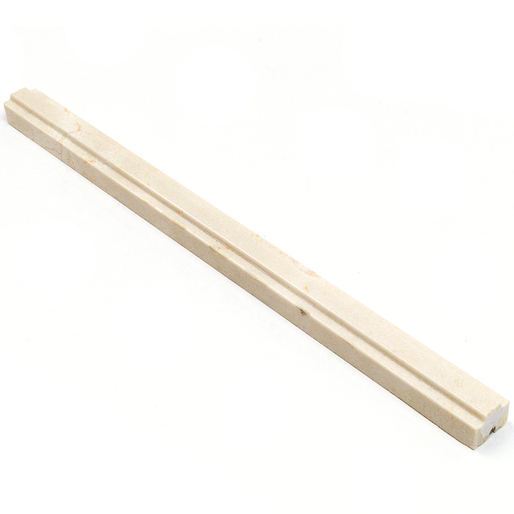 Crema Marfil  Novel 1x12 Marble Pencil Liner; in Cream Crema Marfil; for Backsplash, Kitchen Wall, Wall Tile, Bathroom Wall; in Style Ideas Rustic, Classic, Craftsman, Contemporary, Cottage, Farmhouse, Industrial, Mid Century, Mediterranean, Modern, Traditional, Transitional