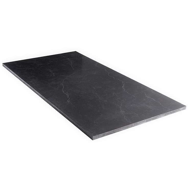 Nero Marquina 12x24 Honed Marble Tile
