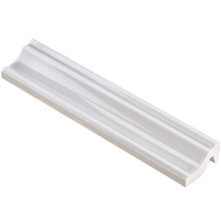 Seaport Hibiscus 2x10 Polished Ceramic Chair Rail Liner