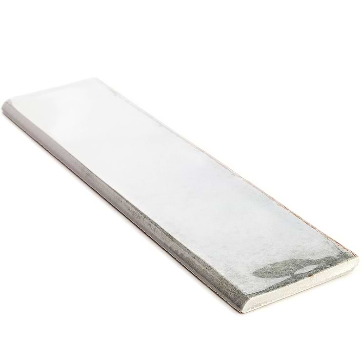 Castle  Hazy Trail 3x12 Polished Ceramic Bullnose; in Gray White Body Ceramic; for Backsplash, Bathroom Wall, Shower Wall; in Style Ideas Beach, Farmhouse