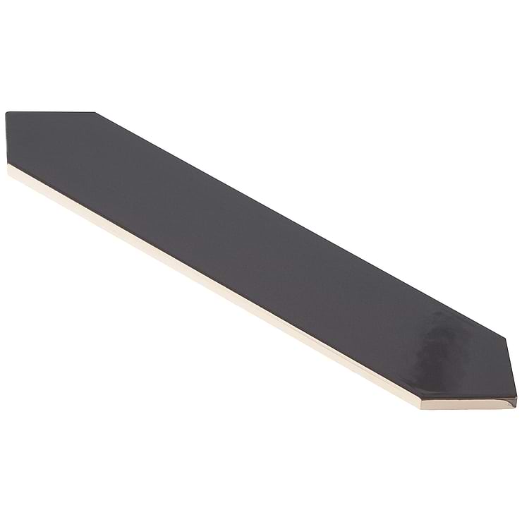 Kent Antracite Dark Gray 3x12 Picket Polished Ceramic Wall Tile