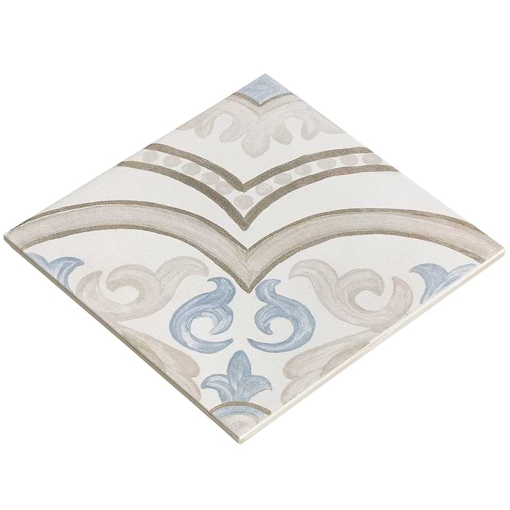 Amadora Daiza White 8x8 Porcelain Tile