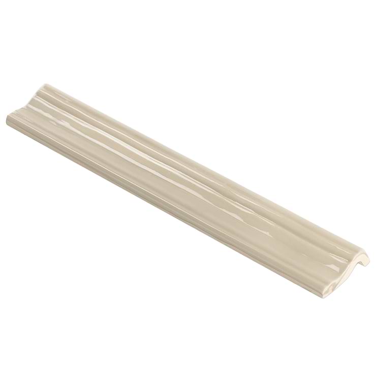 Manchester Fawn Beige 2x12 Ceramic Chair Rail Liner; in Beige White Body Ceramic; for Backsplash, Bathroom Wall, Kitchen Wall, Shower Wall, Wall Tile; in Style Ideas Beach, Classic, Contemporary, Cottage, Craftsman, Farmhouse, Industrial, Mid Century, Modern, Traditional, Transitional