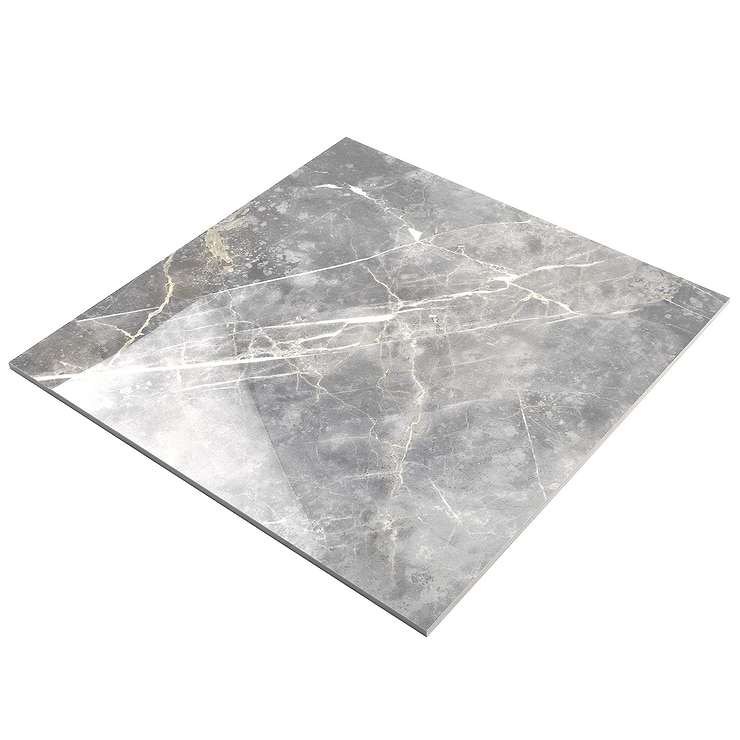 Marble Tech Grigio Imperiale 24x24 Polished Marble Look Porcelain Tile