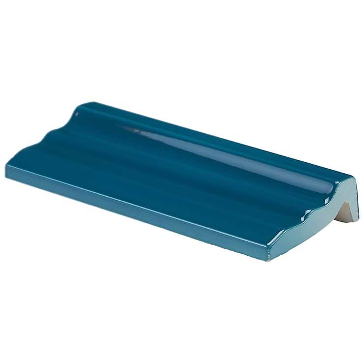 Vivir Avocado 3x8 Polished Ceramic Chair Rail Liner 
