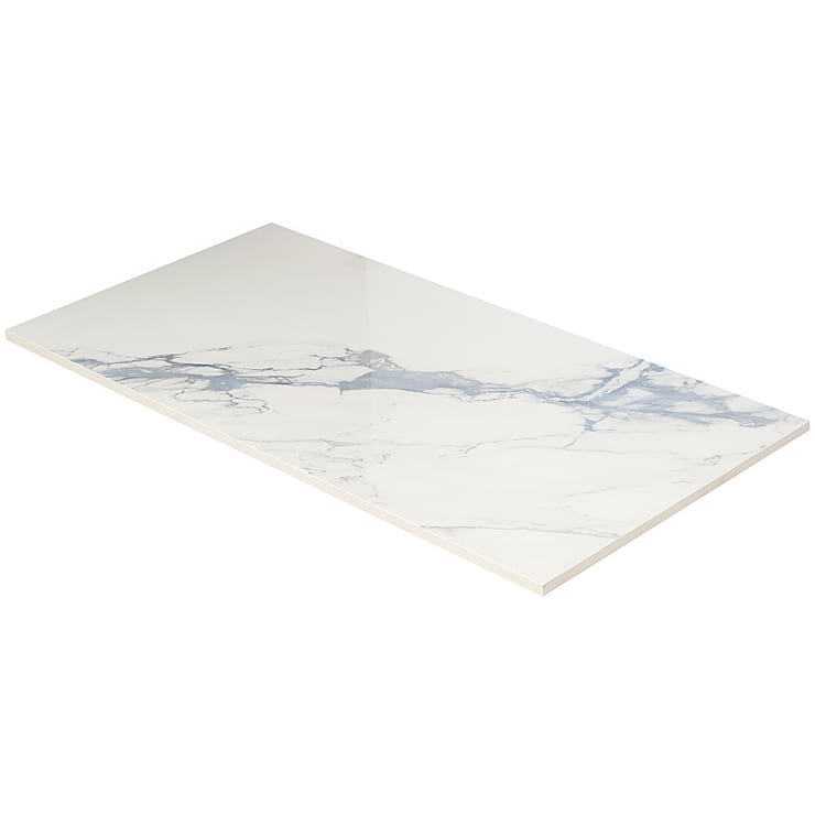 Calacatta Azur 12x24 Polished Porcelain Tile