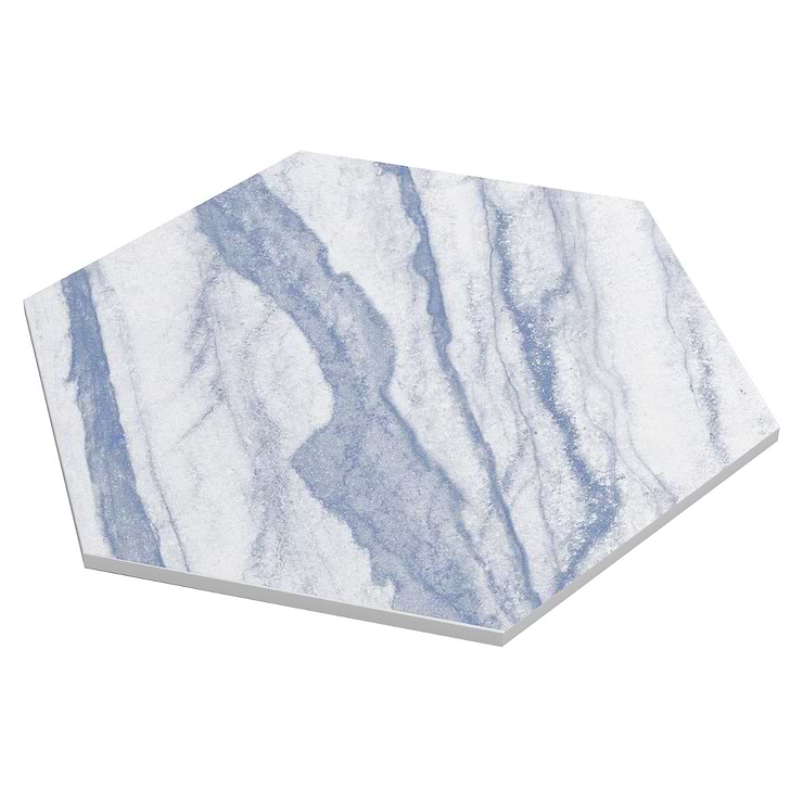 Macauba Azur 10" Hexagon Matte Porcelain Tile