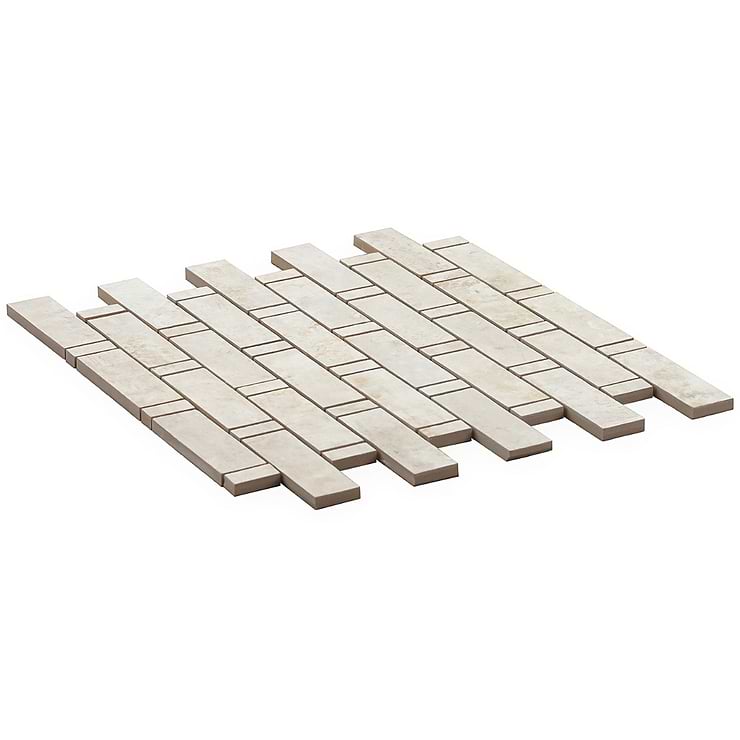 Portrait Ivory Weave Matte Porcelain Mosaic Tile