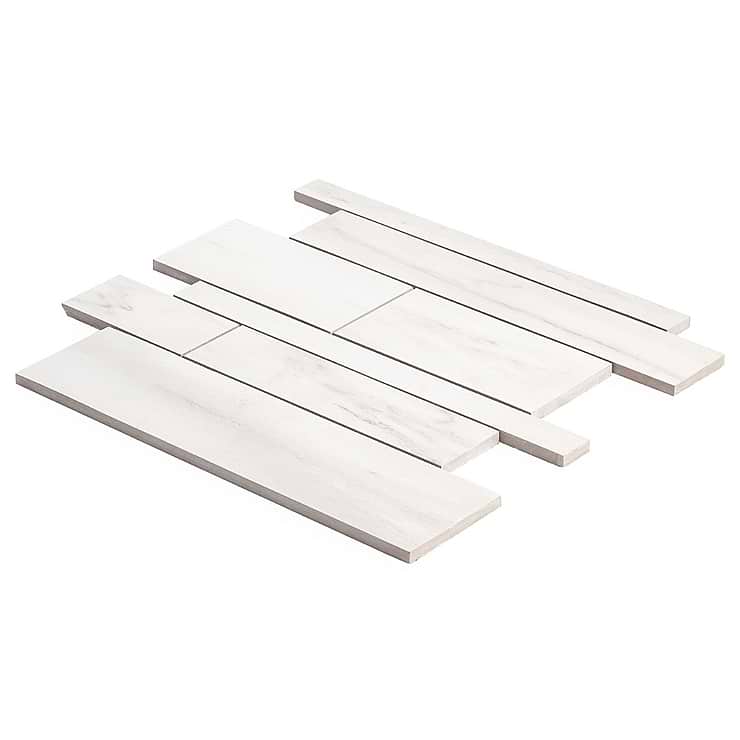 DreamStone Dolomite Snow Railroad Matte Porcelain Mosaic