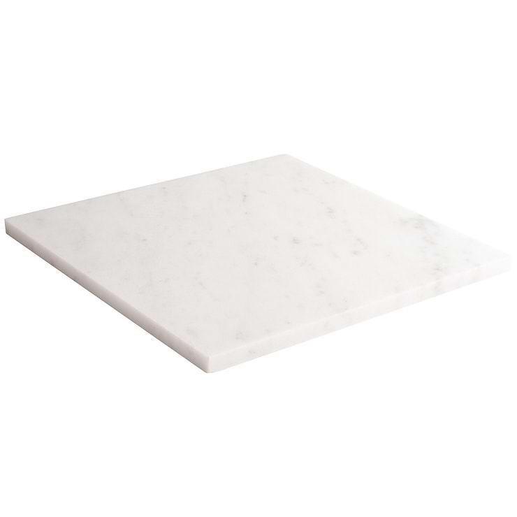 Barcode by Michael Habachy Liso Carrara White 8x8 Textured Honed Marble Tile