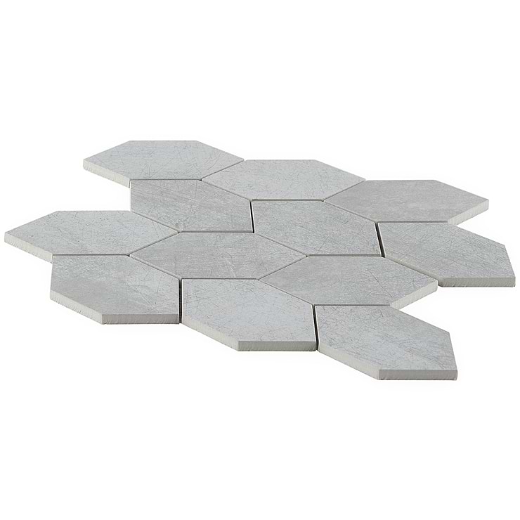 Bond Excalibur Medium Gray Foliage Matte Porcelain Mosaic Tile