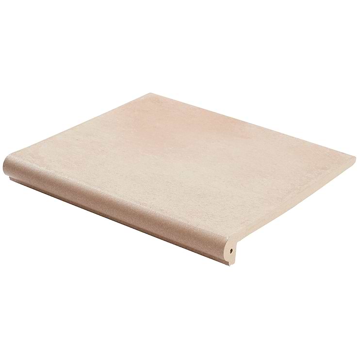 Burgos  Terracotta Clay Matte Porcelain Stair Tread; in Light Brown Extruded Porcelain; for Backsplash, Floor Tile, Kitchen Floor, Kitchen Wall, Wall Tile, Bathroom Floor, Bathroom Wall, Shower Wall, Shower Floor, Outdoor Floor, Outdoor Wall, Commercial Floor, Pool Tile; in Style Ideas Mediterranean; released 2023; new, trends