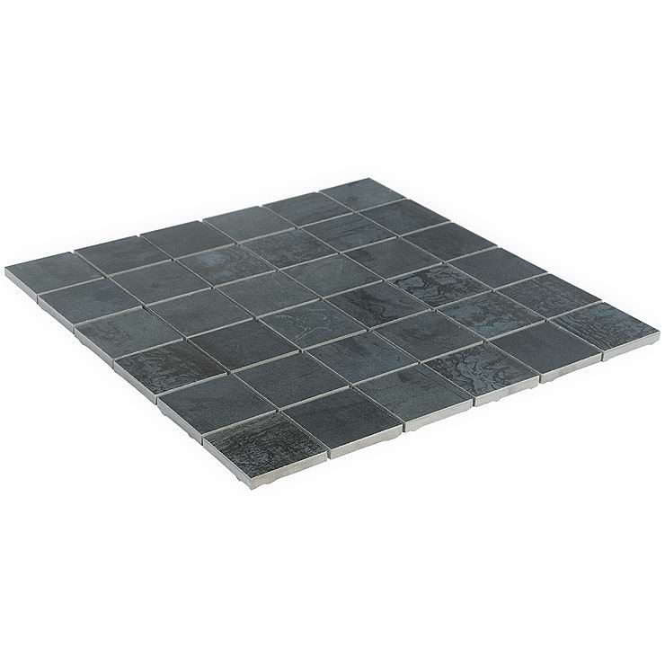 Angela Harris Inspira Oxide Metallic Blue 2x2 Matte Porcelain Mosaic Tile