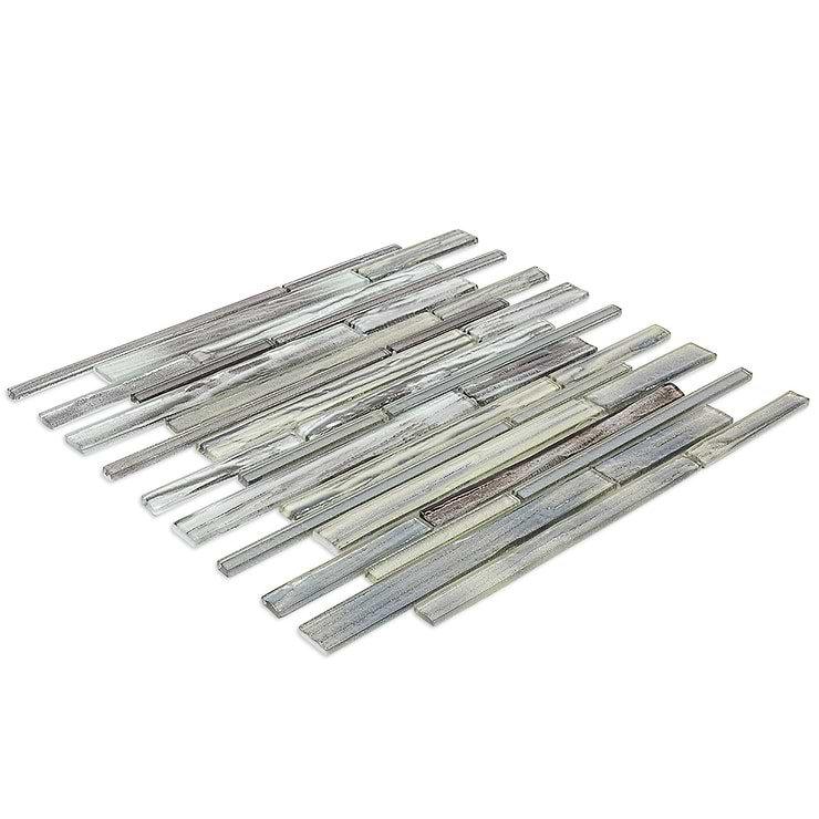 Mangata Glacial Thundercloud Planks Glass Tile
