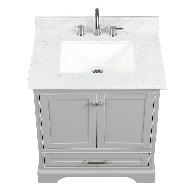 Glendale 30'' Gray Vanity And Marble Counter