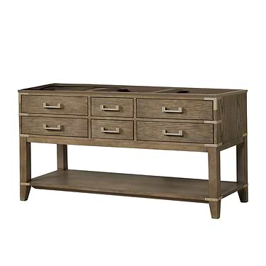 Calico Gray Oak 60" Double Vanity without Top