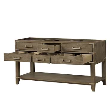 Calico Gray Oak 60" Double Vanity without Top