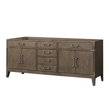 Aiden Gray Oak 80" Single Vanity without Top