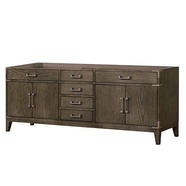 Aiden Gray Oak 84" Single Vanity without Top