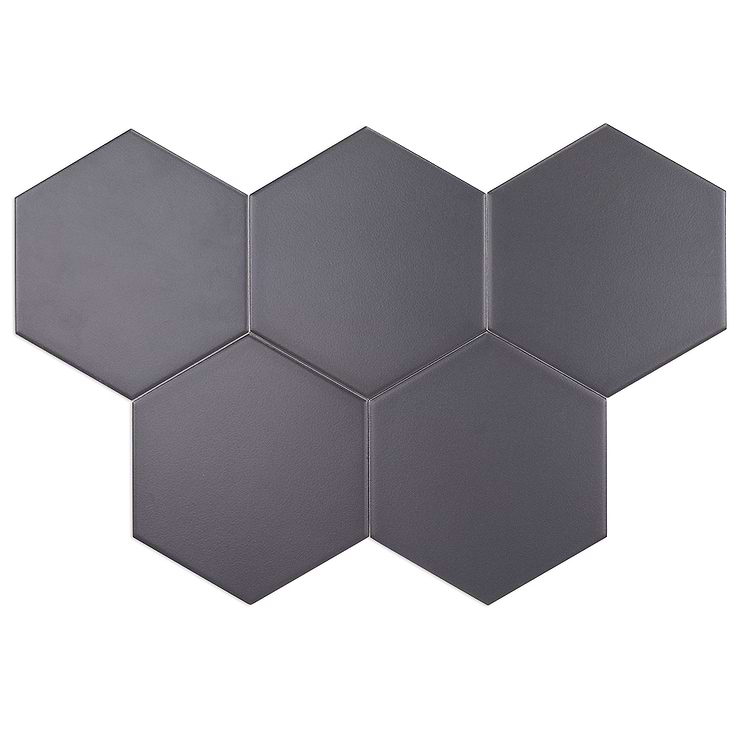 Exagoni Puro Grafito Matte Hexagon Ceramic Tile