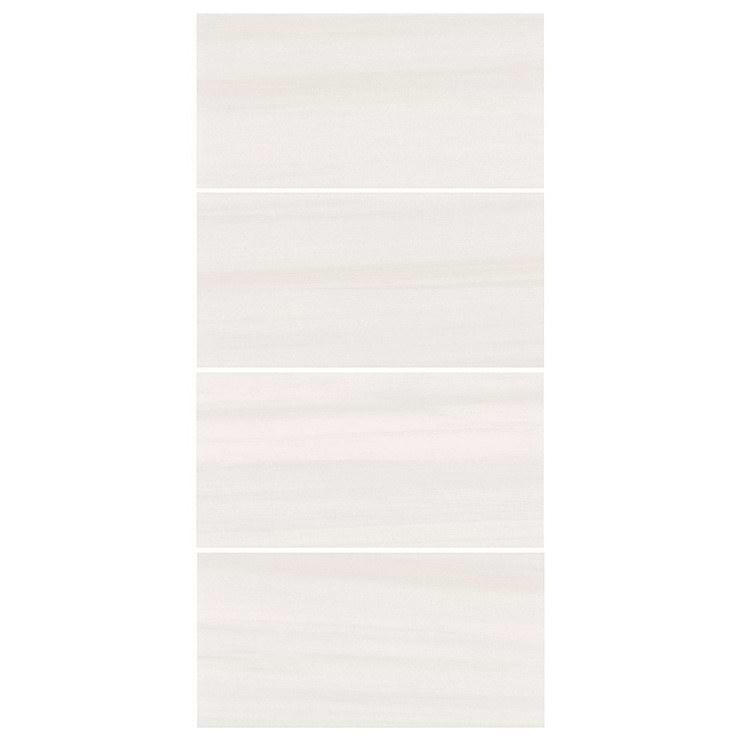 Minera Dolomite Warm White 12x24 Marble Look Polished Porcelain Tile