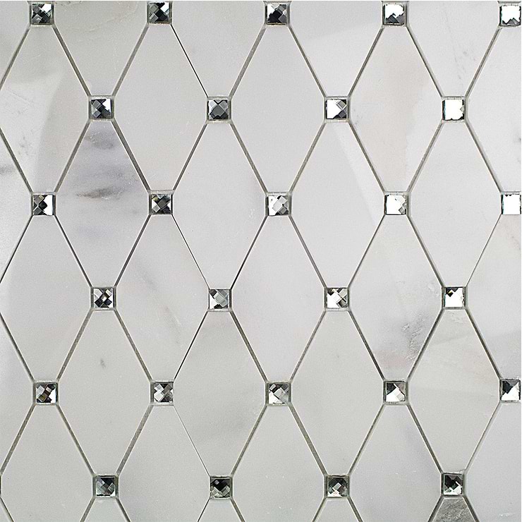Marble + Glass Tile for Backsplash