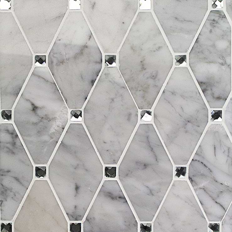 Marble + Glass Tile for Backsplash
