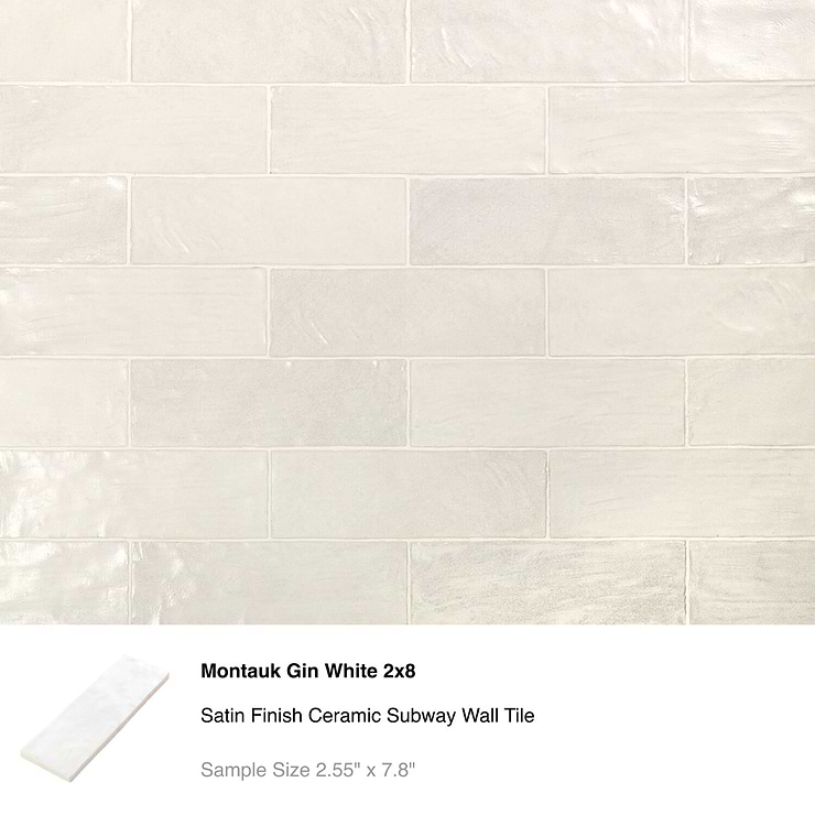 Top Selling White Ceramic Subway Tiles Sample Bundle (5)