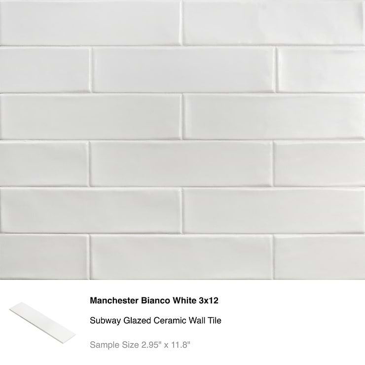 Top Selling White Ceramic Subway Tiles Sample Bundle (5)