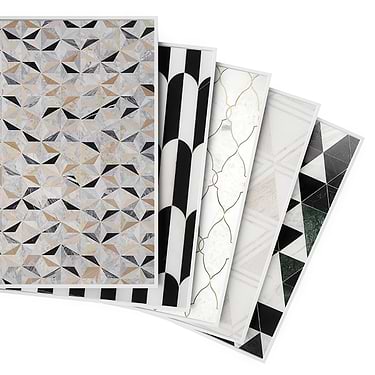 Sample Bundle 5 Best Selling Art Deco Marble Tiles Sample Bundle