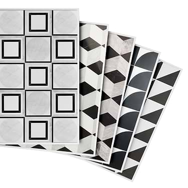 Sample Bundle 5 Best Selling Black and White Classic Style Tiles Sample Bundle