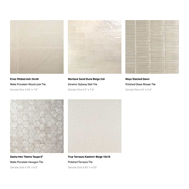 Sample Bundle 5 Best Selling Beige Tiles Sample Bundle