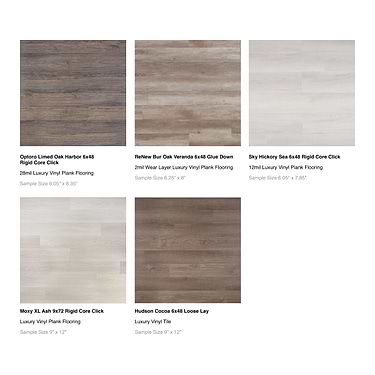 Sample Bundle 5 Best Selling Cool Beige Vinyl Flooring Tiles Sample Bundle