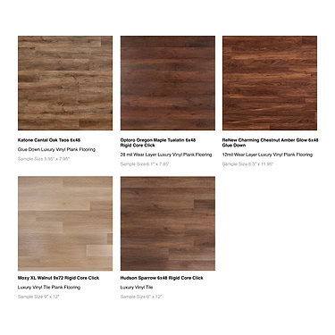 Sample Bundle 5 Best Selling Warm Beige Vinyl Plank Flooring Tiles