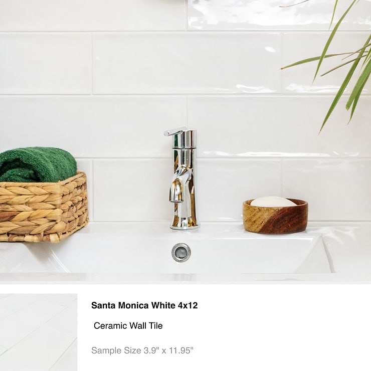 Top Selling White Ceramic Subway Tiles Sample Bundle (5)