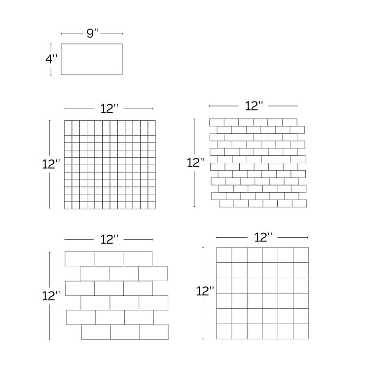 Splash Glacier White 2x2 Polished Glass Mosaic Tile