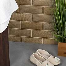 Maverick Firma Brown 3D Glossy Mix 3x8 Pillowed Ceramic Wall Tile