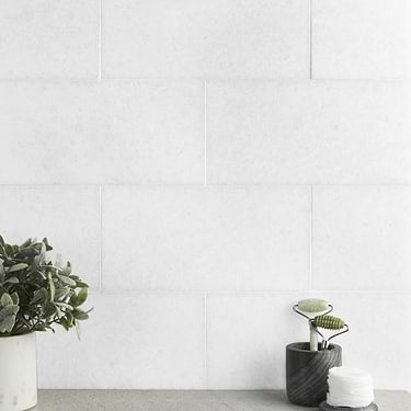 Snow White 6x12 Honed Marble Subway Tile