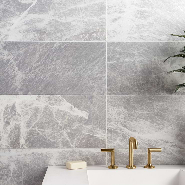 Nordic Gray 12x24 Satin Marble Tile