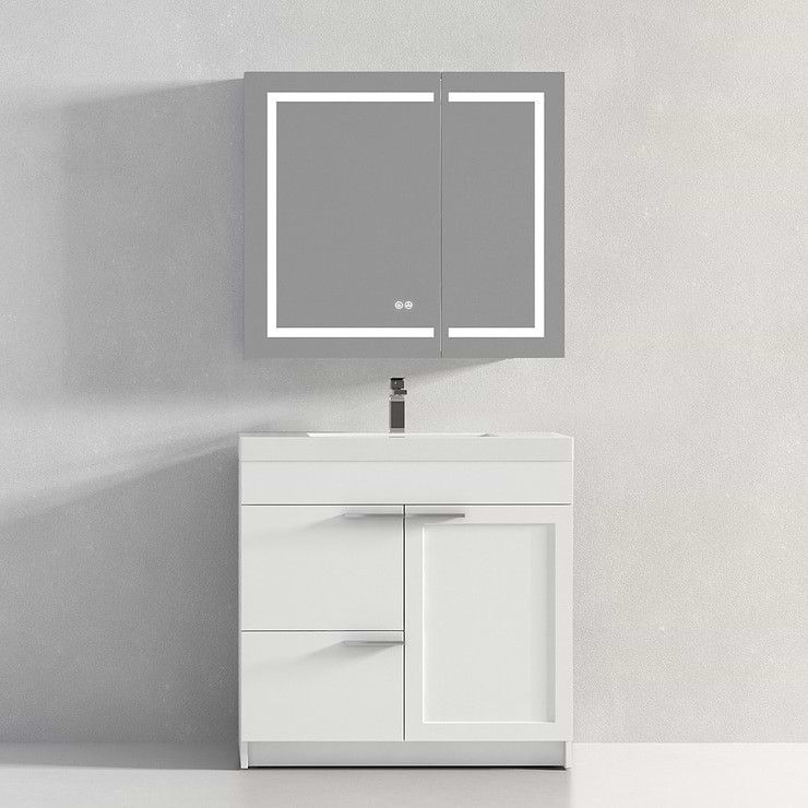 Mona 36" White Vanity And Counter