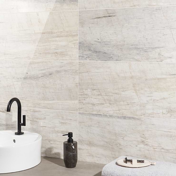 Sabbia Marble Beige 12x24 Polished Tile; in Beige Marble; for Backsplash, Floor Tile, Kitchen Floor, Kitchen Wall, Wall Tile, Bathroom Floor, Bathroom Wall, Shower Wall, Outdoor Floor, Outdoor Wall, Commercial Floor, Pool Tile; in Style Ideas Classic, Contemporary, Farmhouse, Industrial, Mediterranean, Mid Century, Modern, Rustic, Traditional, Transitional, Tropical; released 2023; new, trends