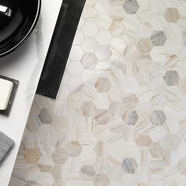 Sabbia Marble Beige 4" Hexagon Polished Mosaic