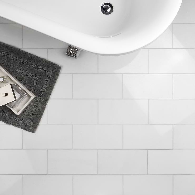White Thassos 6x12 Polished Marble Tile