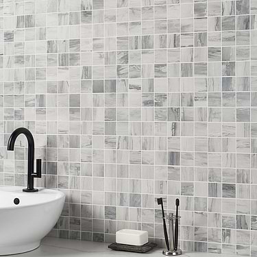 Petrawood White 2x2 Wood Look Matte Porcelain Mosaic